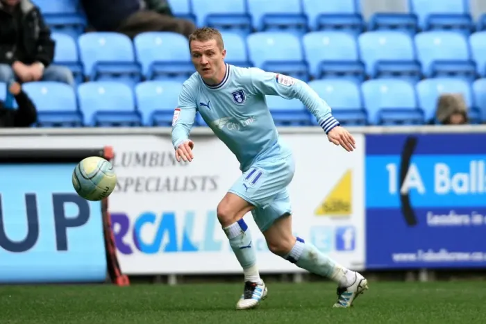 Framed Print : Gary McSheffrey Scores the Winning Goal Against Birmingham City in the Npower Championship Match at Ricoh Arena (10-03-2012) Framed Print : Gary McSheffrey Scores the Winning Goal Against Birmingham City in the Npower Championship Match at Ricoh Arena (10-03-2012)