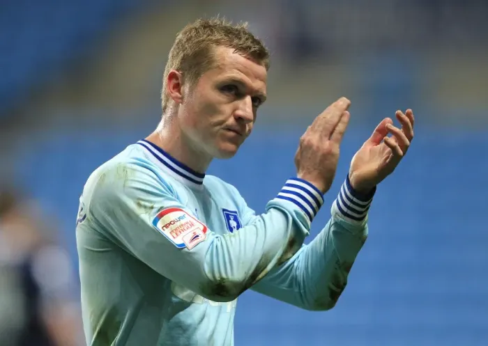 Framed Print : Gary McSheffrey's Disappointed Departure: Coventry City FC vs Millwall, Npower Championship (April 17, 2012, Ricoh Arena)
