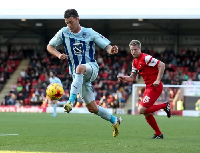 Framed Print : Gary McSheffrey's Set-Up: Coventry City's First Goal Against Leyton Orient in Sky Bet Championship