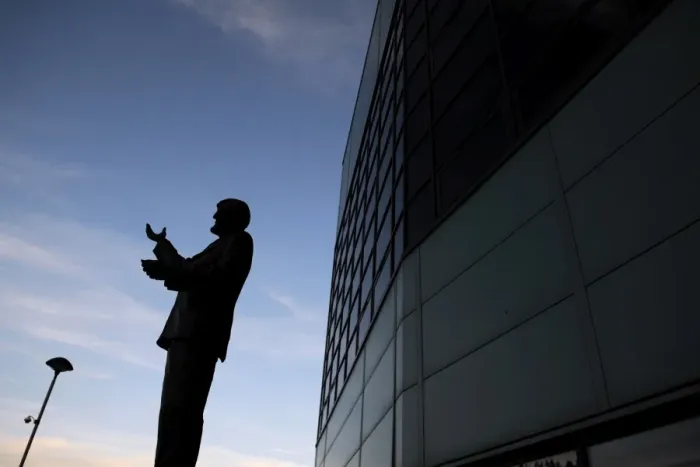 Framed Print : Glory's Silhouette: Jimmy Hill Statue at Coventry City vs Blackpool in Npower Championship Framed Print : Glory's Silhouette: Jimmy Hill Statue at Coventry City vs Blackpool in Npower Championship