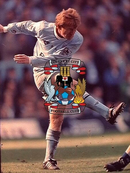 Gordon Strachan in Action: Coventry City vs. Queens Park Rangers (1990s) - Intense Moment on the Football Field
