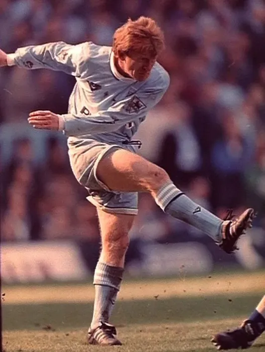 : Gordon Strachan in Action: Coventry City vs. Queens Park Rangers (1990s) - Intense Moment on the Football Field : Gordon Strachan in Action: Coventry City vs. Queens Park Rangers (1990s) - Intense Moment on the Football Field