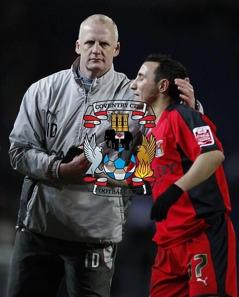Iain Dowie and Michael Mifsud of Coventry City during FA Cup Third Round Clash at Blackburn Rovers Ewood Park (05-01-2008)