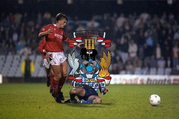 Intense Battle: Mickey Gynn vs. Carl Tiler - Coventry City vs. Nottingham Forest in the Rumbelows Cup Fourth Round (November 1990)