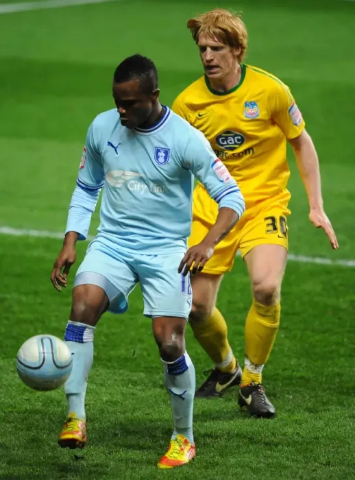 Framed Print : Intense Rivalry: Alex Nimely vs. Paul McShane in Coventry City vs. Crystal Palace Npower Championship Clash Framed Print : Intense Rivalry: Alex Nimely vs. Paul McShane in Coventry City vs. Crystal Palace Npower Championship Clash