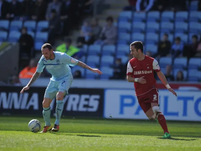 Framed Print : Intense Rivalry: Bell vs McSweeney at Ricoh Arena (Npower League One) Framed Print : Intense Rivalry: Bell vs McSweeney at Ricoh Arena (Npower League One)
