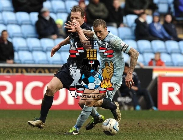 Intense Rivalry: Carl Baker vs. Ritchie Humphries Battle at Coventry City vs Hartlepool United, Npower League One