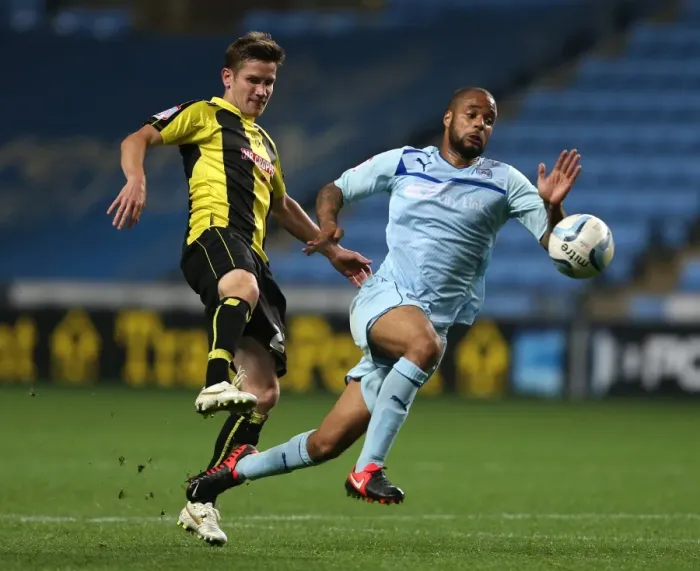 Framed Print : Intense Rivalry: Coventry City vs. Burton Albion in the Johnstones Paint Trophy Framed Print : Intense Rivalry: Coventry City vs. Burton Albion in the Johnstones Paint Trophy