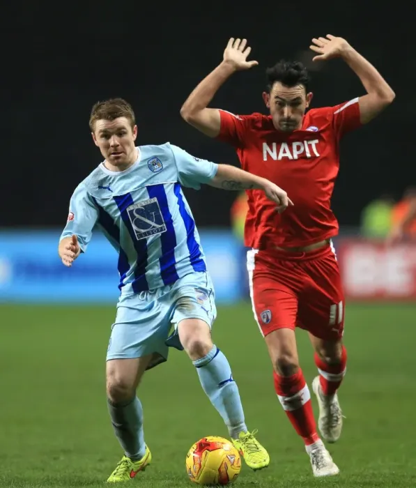 Framed Print : Intense Rivalry: Coventry City vs Chesterfield Clash in Sky Bet League One