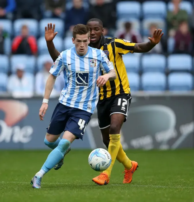 Framed Print : Intense Rivalry: Kent vs Ogogo's Battle for Possession in Coventry City vs Shrewsbury Town (Sky Bet League One) Framed Print : Intense Rivalry: Kent vs Ogogo's Battle for Possession in Coventry City vs Shrewsbury Town (Sky Bet League One)