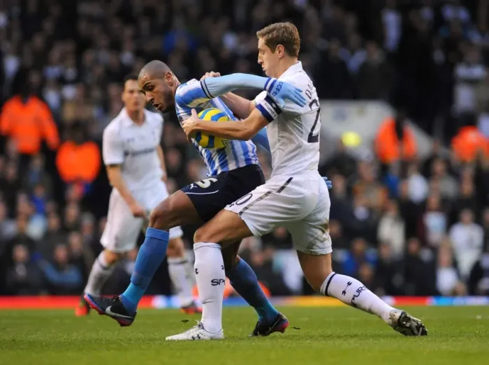 Framed Print : Intense Rivalry: Leon Clarke vs Michael Dawson in FA Cup Third Round Clash between Coventry City and Tottenham Hotspur Framed Print : Intense Rivalry: Leon Clarke vs Michael Dawson in FA Cup Third Round Clash between Coventry City and Tottenham Hotspur