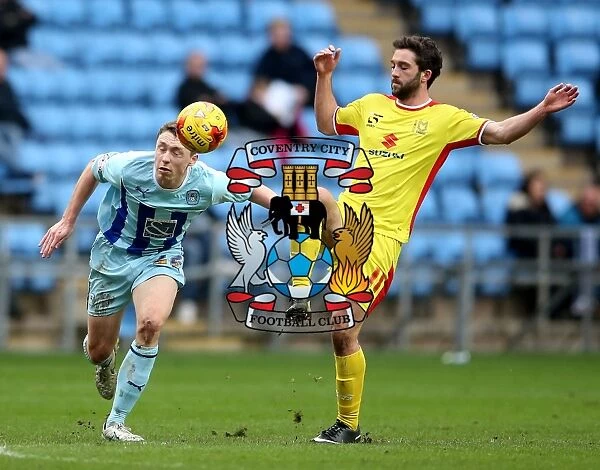 Intense Rivalry: Pennington vs. Grigg in Coventry City vs. Milton Keynes Dons League One Clash at Ricoh Arena