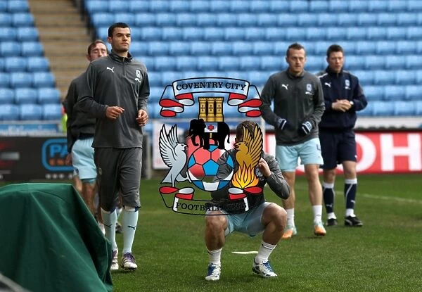 Intense Warm-Up: Coventry City FC Gears Up for Championship Clash vs. Middlesbrough (21-01-2012, Ricoh Arena)