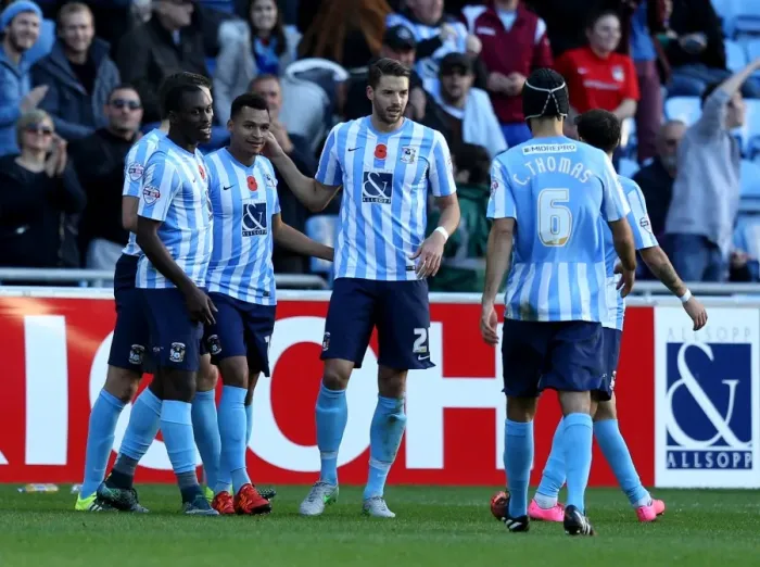 Framed Print : Jacob Murphy Scores Upset Goal for Coventry City against Northampton Town in FA Cup Framed Print : Jacob Murphy Scores Upset Goal for Coventry City against Northampton Town in FA Cup
