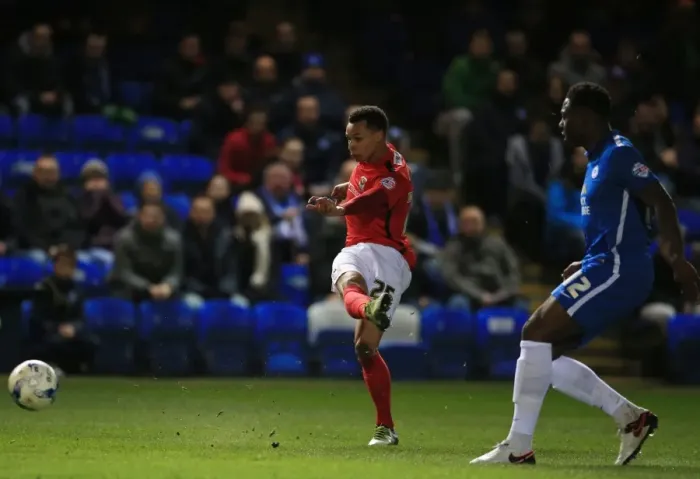 Framed Print : Jacob Murphy's Strike: Coventry City vs. Peterborough United in Sky Bet League One Framed Print : Jacob Murphy's Strike: Coventry City vs. Peterborough United in Sky Bet League One