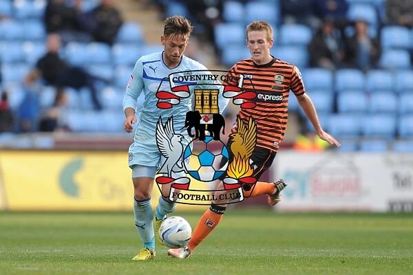 James Bailey Evasive Move Against Jeff Hughes in Coventry City vs Notts County Npower League One Clash at Ricoh Arena