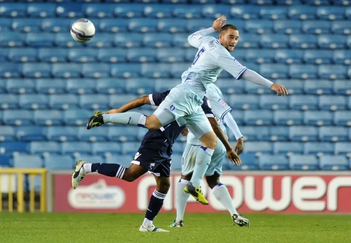 Framed Print : James McPake in Action: Coventry City vs Millwall, Npower Championship (01-11-2011, The Den) Framed Print : James McPake in Action: Coventry City vs Millwall, Npower Championship (01-11-2011, The Den)