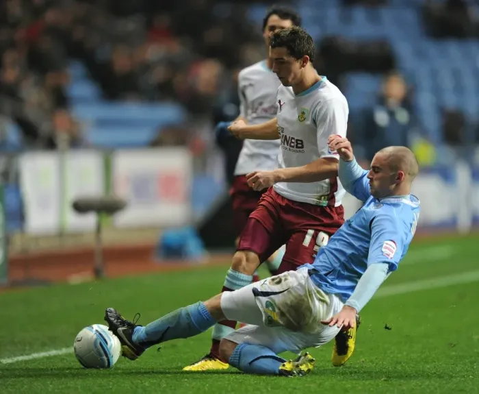 Framed Print : Jay Rodriguez vs. James McPake: A Championship Showdown at Ricoh Arena - Coventry City vs. Burnley (2010) Framed Print : Jay Rodriguez vs. James McPake: A Championship Showdown at Ricoh Arena - Coventry City vs. Burnley (2010)