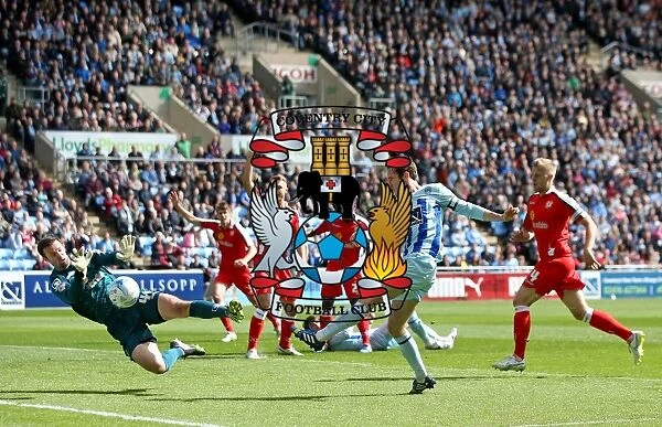 Jim O'Brien's Dramatic Shot Saved by Paul Rachubka in Coventry City vs Crewe Alexandra (Sky Bet League One)