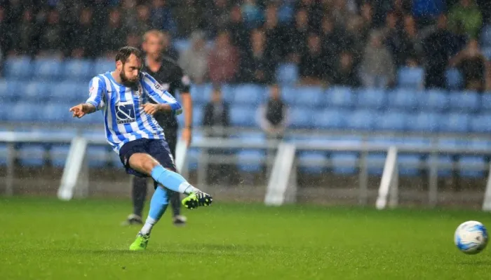 Framed Print : Jim O'Brien's Penalty Denied: Coventry City vs. Southend United in Sky Bet League One (Dan Bentley's Save)