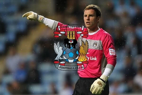 Joe Murphy Protects the Net: Coventry City vs Birmingham City in Capital One Cup Round 2 at Ricoh Arena