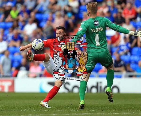 Joel Coleman vs. Adam Armstrong: A League One Showdown - Coventry City's Shot Stopped by Oldham Athletic's Goalkeeper