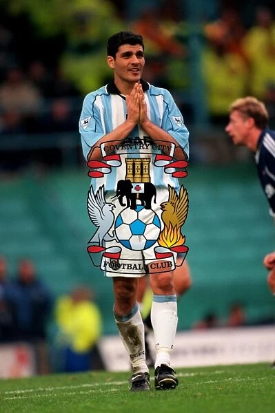 John Aloisi's Disbelief: A Missed Opportunity for Coventry City Against Tottenham Hotspur (FA Carling Premiership, October 14, 2000)