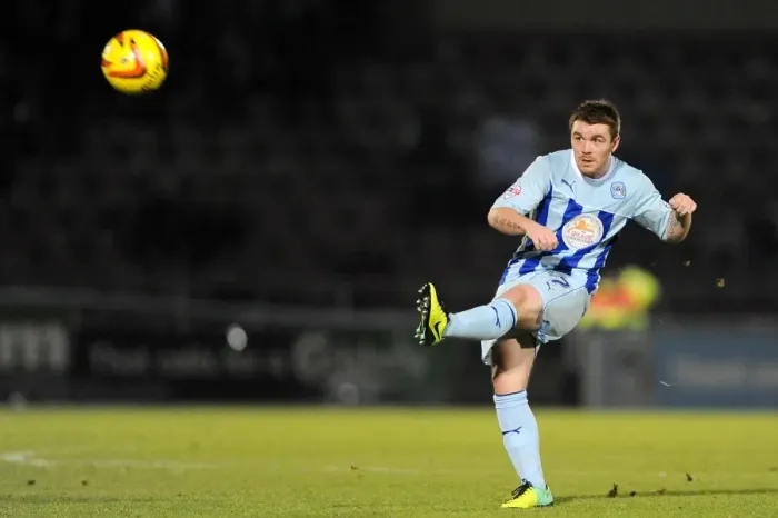 Framed Print : John Fleck in Action: Coventry City vs Rotherham United (Sky Bet League One, November 26, 2013, Sixfields Stadium) Framed Print : John Fleck in Action: Coventry City vs Rotherham United (Sky Bet League One, November 26, 2013, Sixfields Stadium)
