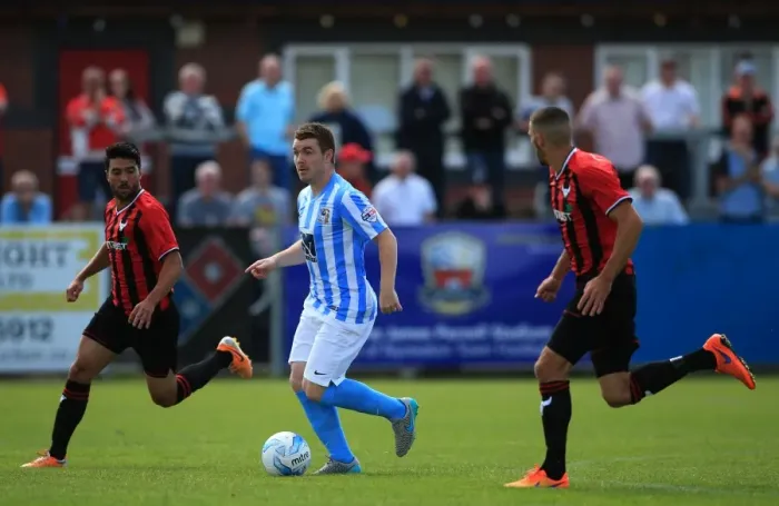 Framed Print : John Fleck Charges Forward: Coventry City vs. Oxford United Pre-Season Clash at Liberty Way Stadium Framed Print : John Fleck Charges Forward: Coventry City vs. Oxford United Pre-Season Clash at Liberty Way Stadium