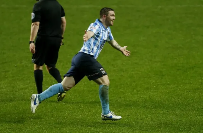 Framed Print : John Fleck Scores His Second Goal: Coventry City's Triumph Over Doncaster Rovers in Sky Bet League One (RICOH Arena)
