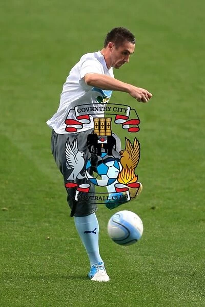 Johnstones Paint Trophy: Coventry City vs Burton Albion - Callum Ball's Focused Warm-Up at Ricoh Arena