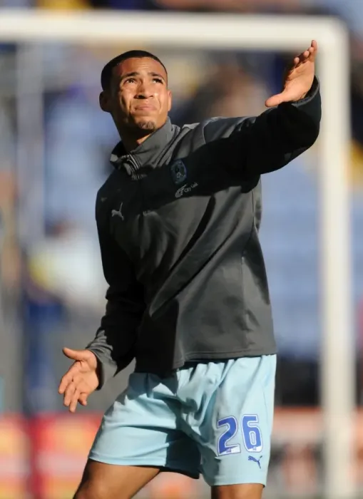 Framed Print : Jordan Clarke at The King Power Stadium: Coventry City vs. Leicester City, Npower Football League Championship (03-03-2012) Framed Print : Jordan Clarke at The King Power Stadium: Coventry City vs. Leicester City, Npower Football League Championship (03-03-2012)