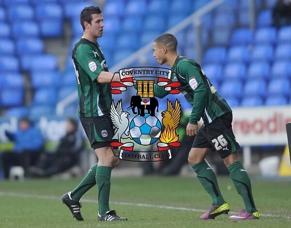 Jordan Clarke's Debut: Coventry City at Reading, Championship 2012 - Entering the Field for Richard Wood