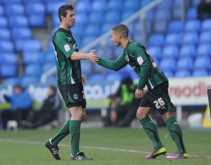 Framed Print : Jordan Clarke's Debut: Coventry City at Reading, Championship 2012 - Entering the Field for Richard Wood Framed Print : Jordan Clarke's Debut: Coventry City at Reading, Championship 2012 - Entering the Field for Richard Wood
