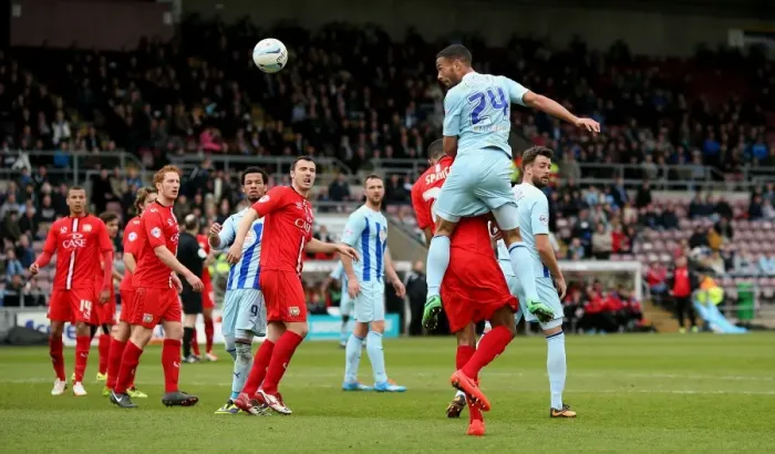 Framed Print : Jordan Clarke's Dramatic Header: Coventry City Secures Victory Over Milton Keynes Dons (Sky Bet League One, 2014) Framed Print : Jordan Clarke's Dramatic Header: Coventry City Secures Victory Over Milton Keynes Dons (Sky Bet League One, 2014)