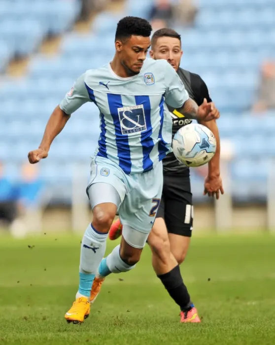 Framed Print : Jordan Willis in Action: Coventry City vs Peterborough United, Sky Bet League One Framed Print : Jordan Willis in Action: Coventry City vs Peterborough United, Sky Bet League One