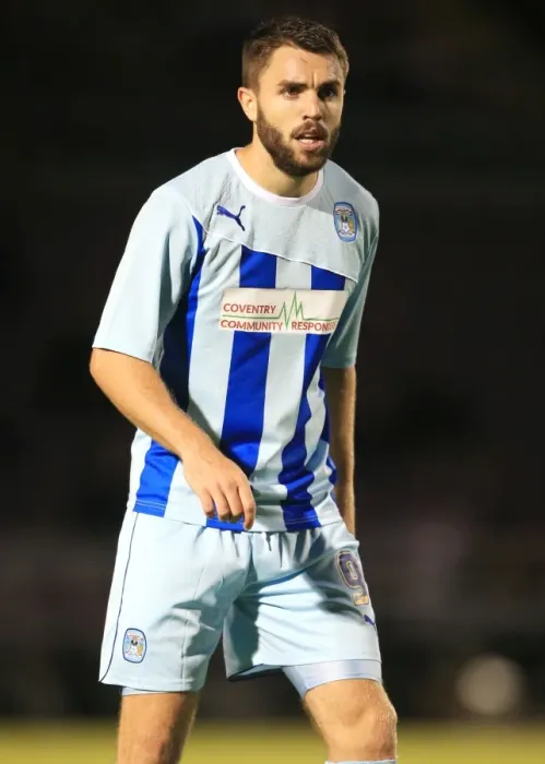 Framed Print : Josh McQuoid in Action: Coventry City vs Cardiff City - Capital One Cup First Round at Sixfields Stadium Framed Print : Josh McQuoid in Action: Coventry City vs Cardiff City - Capital One Cup First Round at Sixfields Stadium