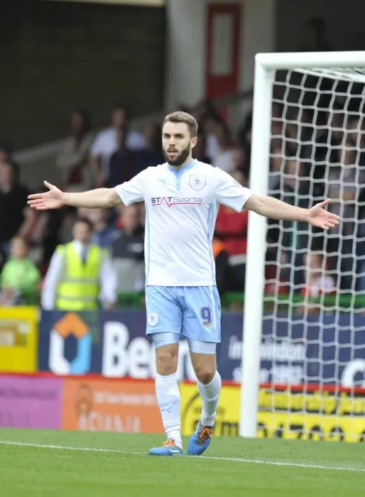 Framed Print : Josh McQuoid's Thrilling Goal Celebration: Coventry City in Sky Bet League One Victory over Swindon Town Framed Print : Josh McQuoid's Thrilling Goal Celebration: Coventry City in Sky Bet League One Victory over Swindon Town