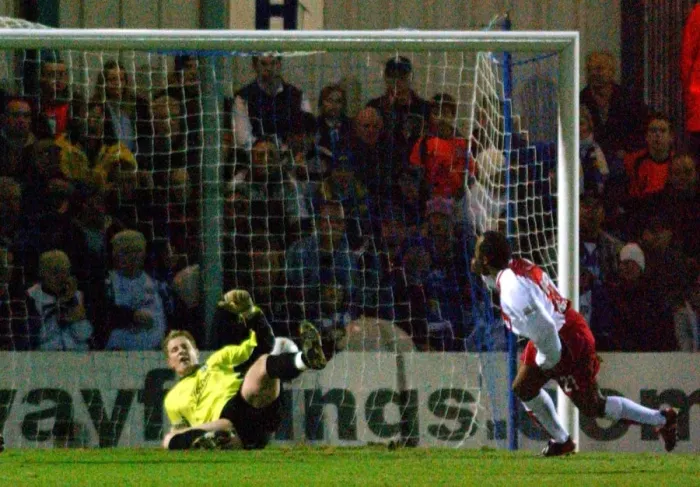 Framed Print : Julian Joachim's Equalizing Goal: Coventry City vs Colchester United, FA Cup Fourth Round Replay (2004) Framed Print : Julian Joachim's Equalizing Goal: Coventry City vs Colchester United, FA Cup Fourth Round Replay (2004)