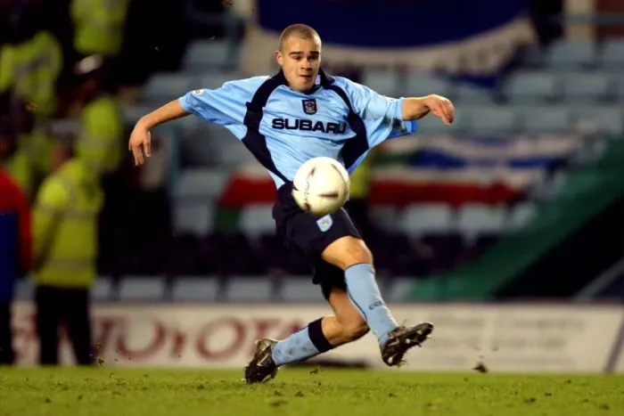 Framed Print : Lee Fowler in Action: Coventry City vs Cardiff City, FA Cup Third Round Replay (January 15, 2003) Framed Print : Lee Fowler in Action: Coventry City vs Cardiff City, FA Cup Third Round Replay (January 15, 2003)