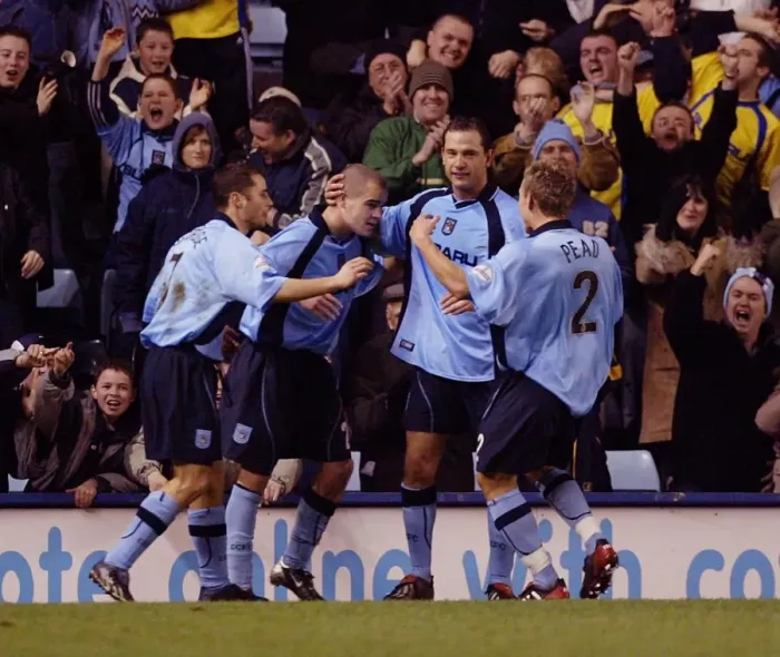 Framed Print : Lee Fowler Scores the Opener: Coventry City's FA Cup Upset Against Cardiff City (January 15, 2003) Framed Print : Lee Fowler Scores the Opener: Coventry City's FA Cup Upset Against Cardiff City (January 15, 2003)