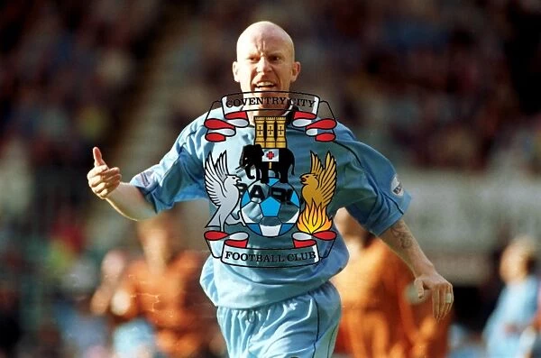Lee Hughes Frustration: Coventry City vs. Wolverhampton Wanderers, Nationwide League Division One (2001) - A Moment of Emotion on the Field