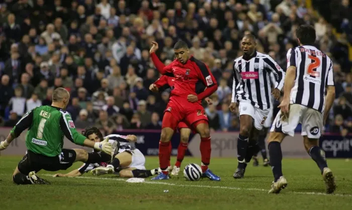 Framed Print : Leon Best Scores the Third: Coventry City's Victory at West Bromwich Albion in Coca-Cola Championship (04-12-2007) Framed Print : Leon Best Scores the Third: Coventry City's Victory at West Bromwich Albion in Coca-Cola Championship (04-12-2007)
