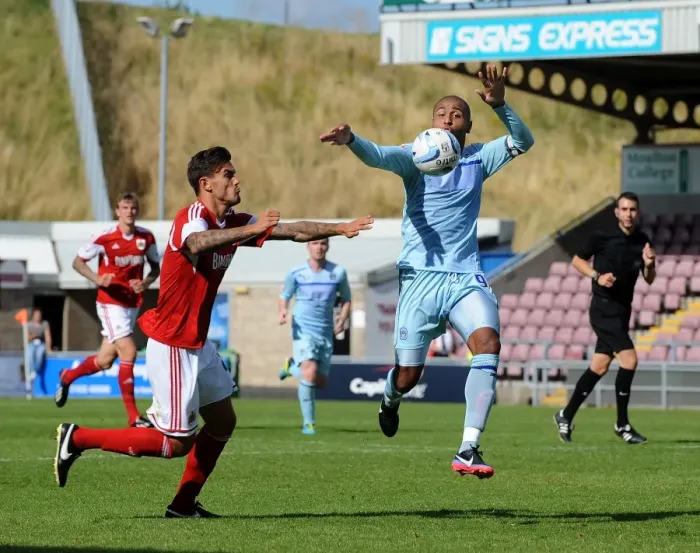 Framed Print : Leon Clarke in Control: Coventry City vs. Bristol City, Sky Bet League One (August 11, 2013) Framed Print : Leon Clarke in Control: Coventry City vs. Bristol City, Sky Bet League One (August 11, 2013)