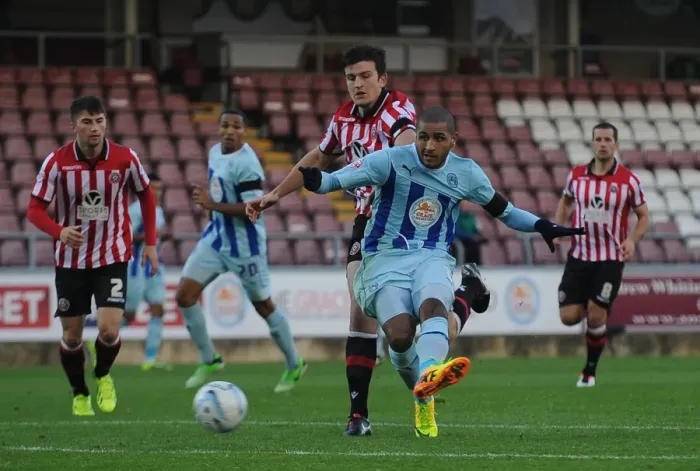 Framed Print : Leon Clarke's Double: Coventry City vs Sheffield United (Sky Bet League One, October 13, 2013) Framed Print : Leon Clarke's Double: Coventry City vs Sheffield United (Sky Bet League One, October 13, 2013)