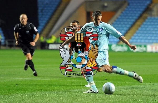 Lucas Jutkiewicz Scores Coventry City's Second Goal Against Blackpool in Championship Match (September 27, 2011, Ricoh Arena)