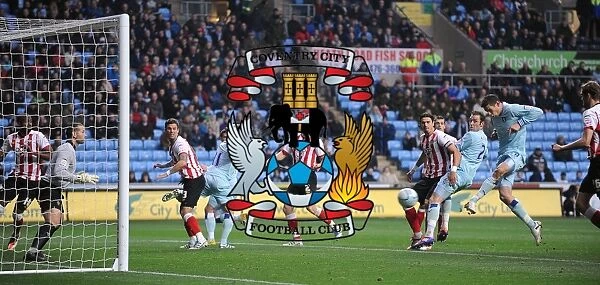 Lukas Jutkiewicz Scores First Goal for Coventry City Against Southampton (Npower Championship, 05-11-2011, Ricoh Arena)