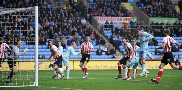 Framed Print : Lukas Jutkiewicz Scores First Goal for Coventry City vs. Southampton (Npower Championship 2011) Framed Print : Lukas Jutkiewicz Scores First Goal for Coventry City vs. Southampton (Npower Championship 2011)