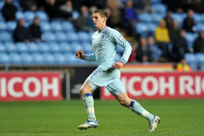 Framed Print : Lukas Jutkiewicz vs Brighton & Hove Albion: Npower Championship Showdown at Ricoh Arena (December 31, 2011)
