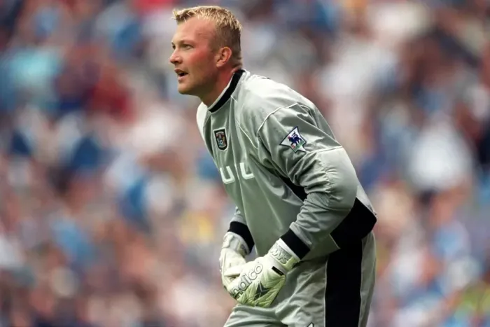 Framed Print : Manchester City vs Coventry City: Magnus Hedman's Determined Stand at the Coventry Goalpost (Premier League, 26-08-2000) Framed Print : Manchester City vs Coventry City: Magnus Hedman's Determined Stand at the Coventry Goalpost (Premier League, 26-08-2000)